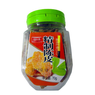 70g朝霞果精制陈皮（瓶装） 清甜果脯，美味相伴